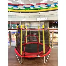 METAL & PLASTIC TRAMPOLINE 140cm Red - ბატუტი