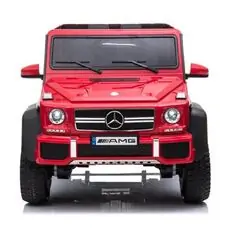 Mercedes Benz G63 Painting Red -  ელექტრო მანქანა კაუჩუკის საბურავებით და ტყავის სავარძლით