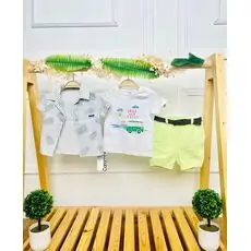 Caramell 3 In 1 Set Smile And Be Happy Blue საბავშვო ტანსაცმლის ნაკრები