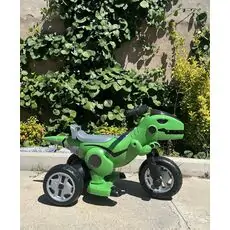 Dinosaur Moto For Kids Green საბავშვო ელექტრო მოტოციკლი