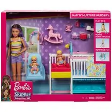 Barbie Babysitter Skipper Sleep Training Playset GFL38 - ბარბის თოჯინა აქსესუარებით