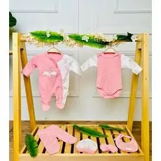 Grand Baby 6 In 1 Set Sweet Unicorn Warm Pink საბავშვო ტანსაცმლის ნაკრები