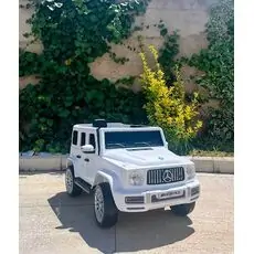 Mercedes Benz G63 White -  ელექტრო მანქანა კაუჩუკის საბურავებით