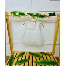 Baby Girl Daisy Dress White საბავშვო კაბა