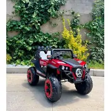 Electric Car Polaris 4X4 Red - ელექტრო მანქანა ტყავის სავარძლით