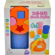 Birlik Toys Jumbo Cups and Shape Sorting Bucket - ინტერაქტიული სათამაშო