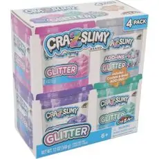 Cra Z Art Slimy Glitter 4 Pack სათამაშო ტყლარწის ნაკრები