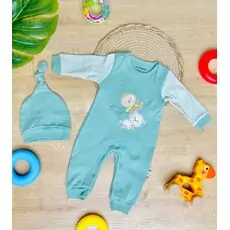 Maibella Romper Rocking Monkey Green ჩვილის რომპერი