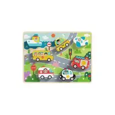 Tooky Toy TH634 Chunky puzzle - Transportation - განსავითარებელი სათამაშო