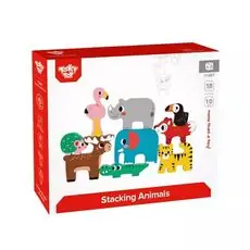 Tooky Toy TK057 Wooden Animal Stacking Game - განსავითარებელი სათამაშო