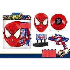 Hero Attack Spider-Man Gun - სათამაშო თოფი აქსესუარებით