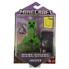 Minecraft Craft-A-Block Authentic Pixelated Creeper HFC33 -მაინქრაფთის სათამაშო ფიგურა