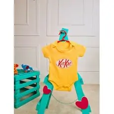 Bebio Bodysuit KitKat Yellow - ჩვილის ბოდე