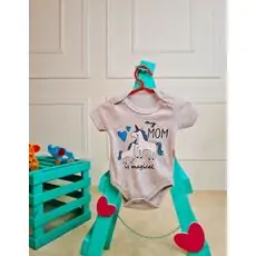 Bebio Bodysuit My Mom Is Magical Grey - ჩვილის ბოდე