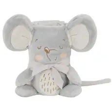 KikkaBoo 3D embroidery gift blanket Joyful Mice ახალშობილის პლედი