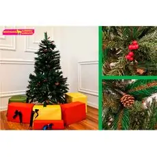 Christmas Tree With Pine Cones And Berries საახალწლო ნაძვის ხე გირჩით და კენკრით 120 სმ (OT613)