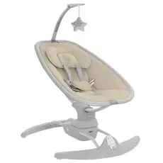 Kikkaboo Electrical Side-To-Side Swing Spinny Beige - საბავშვო ელექტრო შეზლონგი