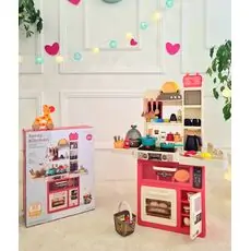 Modern Kitchen For Kids Pink - ფუნქციური სათამაშო სამზარეულო