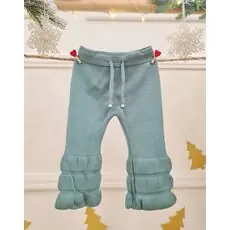 Lovely Knitted Trousers Green - საბავშვო ნაქსოვი შარვალი