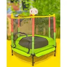 Metal & Plastic Trampoline 140cm 5FT Green  - ბატუტი