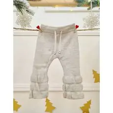 Lovely Knitted Trousers Beige - საბავშვო ნაქსოვი შარვალი