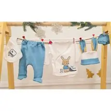 Best Friend Rabbit Clothes Set Blue - საბავშვო ტანსაცმლის ნაკრები