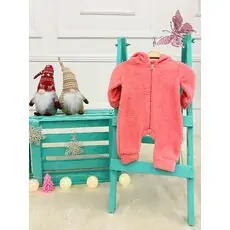 Fluffy Deer Romper Pink - საბავშვო რომპერი