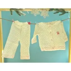 Baby Bear Knitted 2 In 1 Set Yellow - საბავშვო ტანსაცმლის ნაკრები