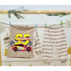 Hot Wheels 2 In 1 Set Beige - საბავშვო ტანსაცმლის ნაკრები