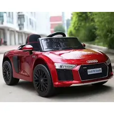 Audi R8 Spyder Red - ელექტრო მანქანა ტყავის სავარძლით
