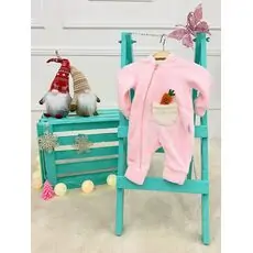 Fluffy Rabbit Romper Pink - საბავშვო რომპერი
