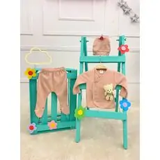 Cute Bear Clothes Set Beige - საბავშვო ტანსაცმლის ნაკრები