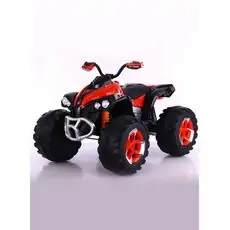 BO OFF ROAD Jeep Red - ელექტრო კვადროციკლი ტყავის სავარძლით და კაუჩუკის საბურავებით