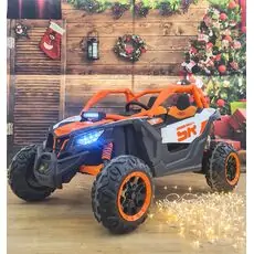 RC Racing Super Car Orange - ელექტრო მანქანა ტყავის სავარძლით და კაუჩუკის საბურავებით
