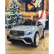 Mercedes Benz Painting Silver  - ელექტრო მანქანა ტყავის სავარძლით და კაუჩუკის საბურავებით