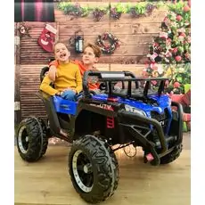 Polaris Off-Road Jeep Blue - ელექტრო მანქანა კაუჩუკის საბურავებით