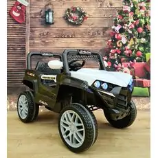 Mini Electric Jeep White - ელექტრო მანქანა  კაუჩუკის საბურავებით