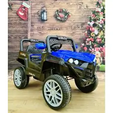 Mini Electric Jeep Blue - ელექტრო მანქანა კაუჩუკის საბურავებით