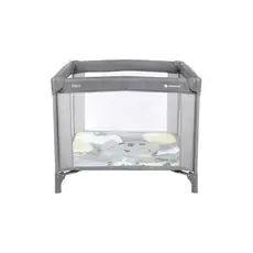 KikkaBoo Playpen Enjoy Grey Cat - საბავშვო ერთ დონიანი საწოლ-მანეჟი