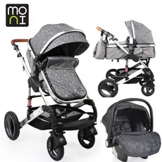 Cangaroo Gala 3in1 Premium Stars With Crystal Car Seat  საბავშვო ტრანსფორმერი ეტლის კომპლექტი