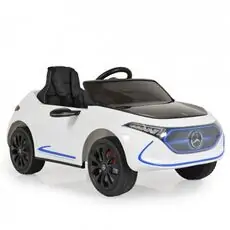 Cangaroo Mercedes-Benz Concept EQA White ელექტრო მანქანა კაუჩუკის საბურავებით და ტყავის სავარძლით