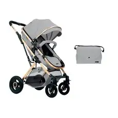 KikkaBoo Scarlett 2in1 Light Grey საბავშვო ტრანსფორმერი ეტლი