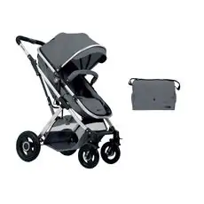 KikkaBoo Scarlett 2in1 Dark Grey საბავშვო ტრანსფორმერი ეტლი