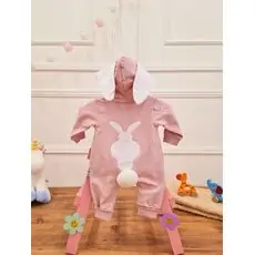 Baby Romper Cute Rabbit Pink რომპერი