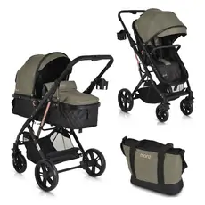 Moni 2in1 Rafaello Olive Green - საბავშვო ტრანსფორმერი ეტლი