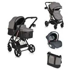 Moni 3in1 Rafaello Grey - საბავშვო ტრანსფორმერი ეტლის კომპლექტი