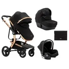 KikkaBoo Irene Black 4in1 საბავშვო ეტლის კომპლექტი