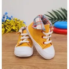 Baby Pattini For Boys Yellow საბავშვო ფეხსაცმელი