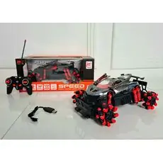 One-button three-door traverse explosion wheel spray remote control car FN632HB-6 საბავშვო დისტანციური მანქანა ნამდვილი ბოლის ეფექტით
