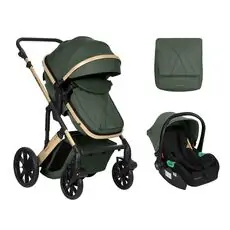 KikkaBoo Darling 3 In 1 Army Green 2024 With I-Size Car Seat საბავშვო ეტლის კომპლექტი